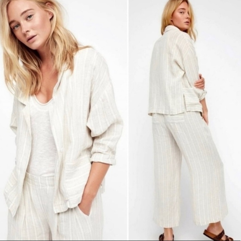 Free People Beachy Linen 2-piece suit